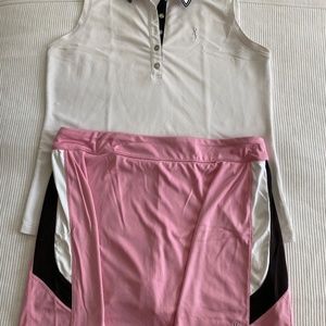 Izod tennis shirt and SKORT